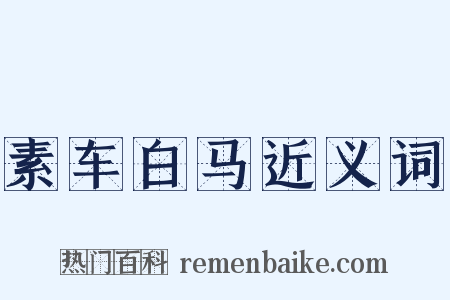 素车白马近义词是什么意思的图片